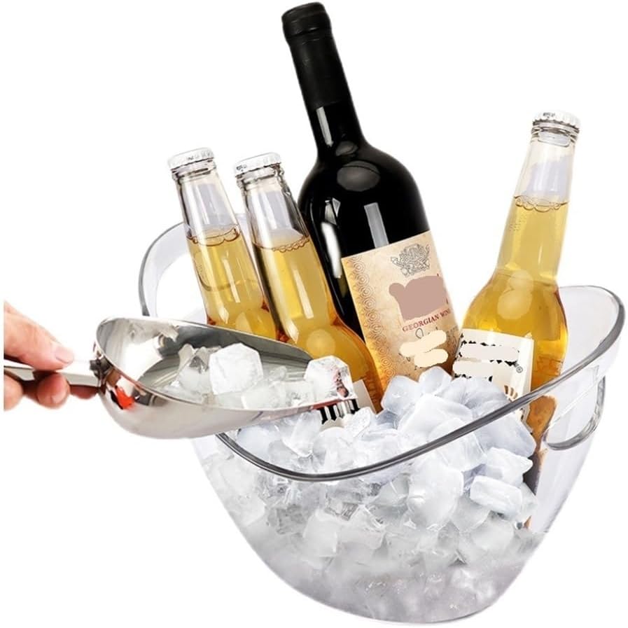 Ice Bucket, Wine Champagne Ice Bucket for Bar & Home Ice Buckets For Parties(Transparent)