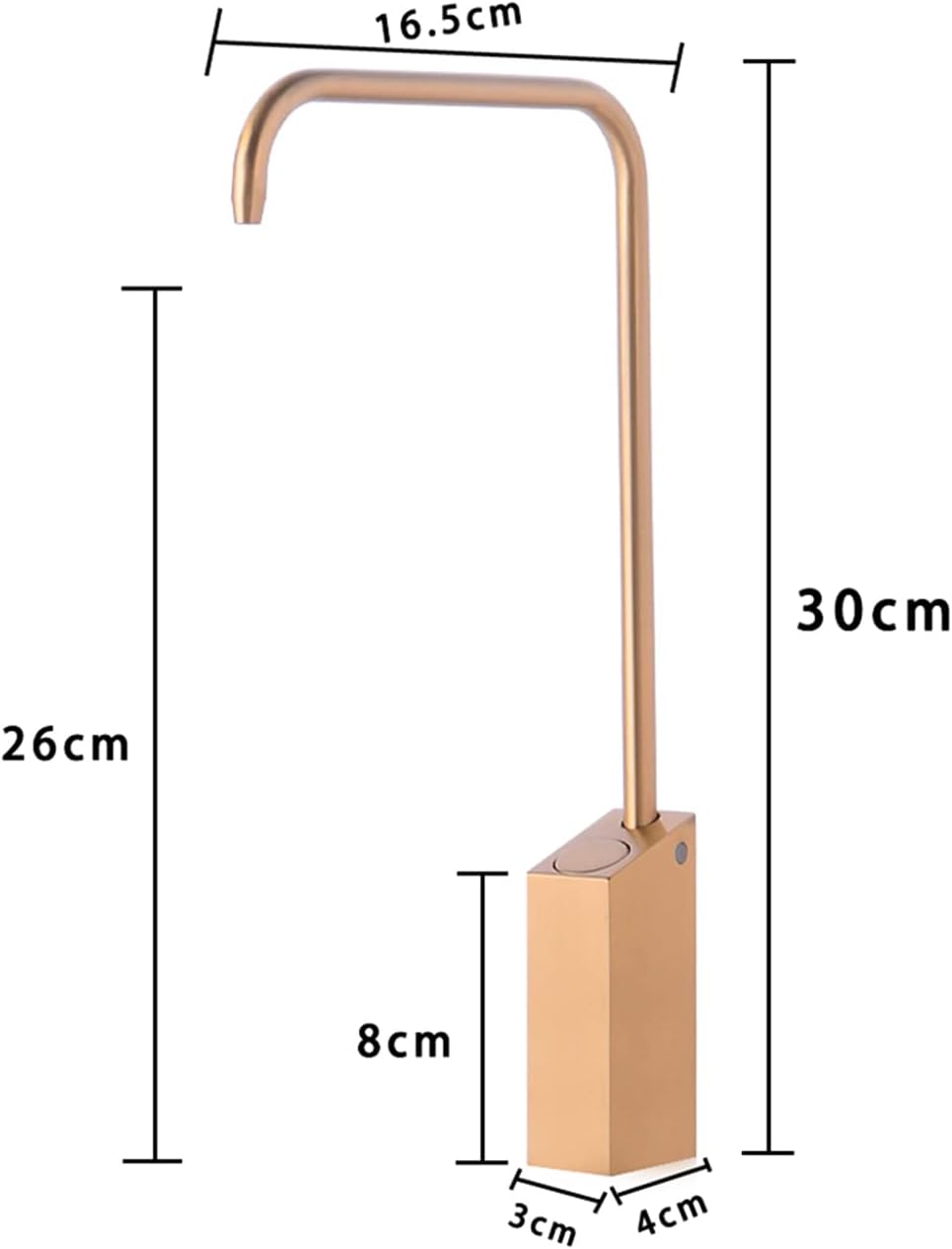 Kitchen Tap, 360 Water Filter Tap Single Cold Reverse Osmosis Kitchen Taps Drinking Water Tap,Gold (Copper，White)