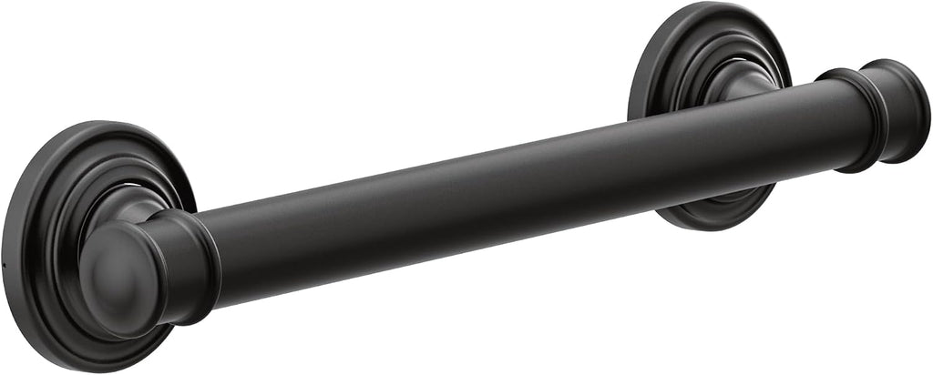 Moen YG6412BL Bathroom Safety 12-Inch Stainless Steel Traditional Bathroom Grab Bar