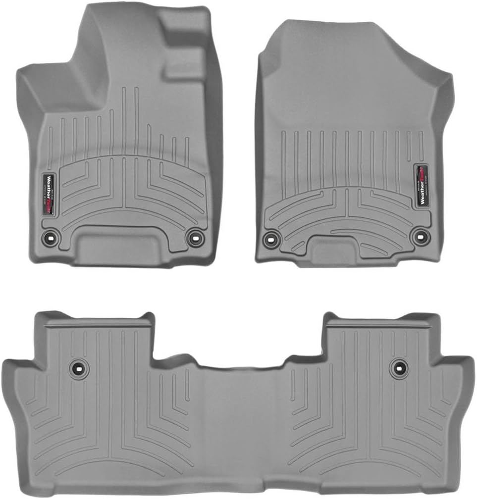WeatherTech Custom Fit FloorLiners for Honda Passport, Pilot, 1st & 2nd Row (46839-1-2), Grey
