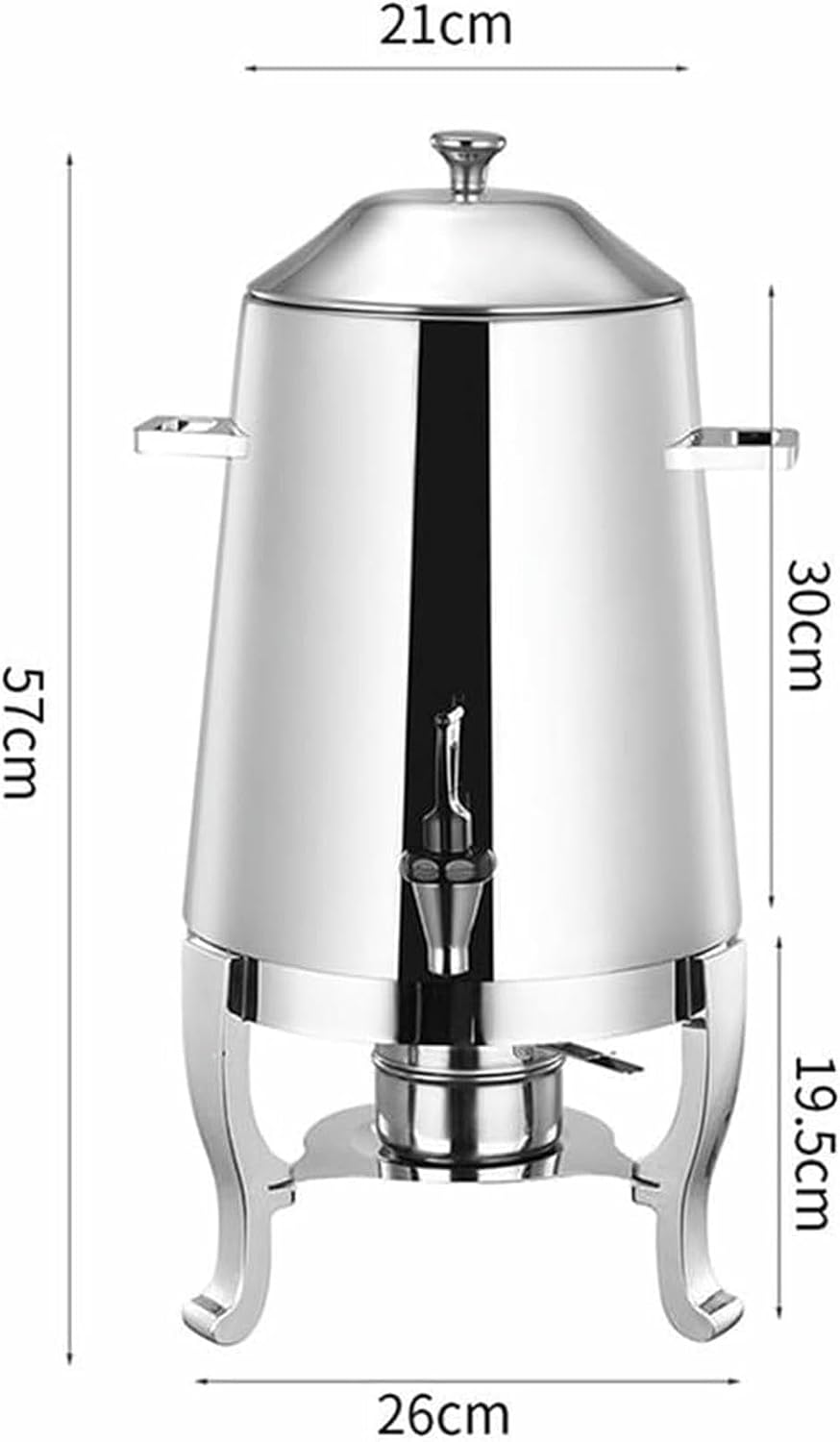 Commercial Coffee Chafer Urn with Chrome Accents Party Stainless Steel Coffee Urn with Faucet for Coffee Mulled Wine Kettle Juice Bucket Tea Dispenser/Gold