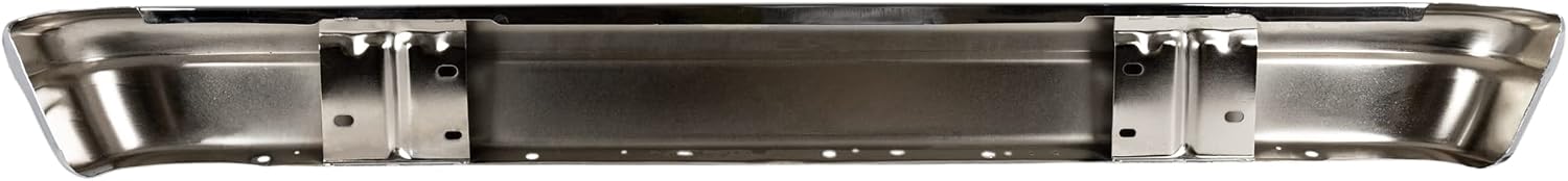 Garage-Pro Rear Bumper for Ford E-150 E-250 E-350 Super Duty 2005-2014, Chrome Steel, Automotive Exterior Accessories w/o Molding Holes, No Parking Aid Sensor