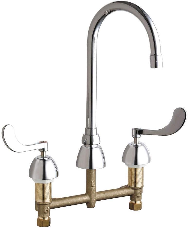 Chicago 786-E35ABCP Concealed Hot and Cold Water Sink Faucet, Chrome, .5