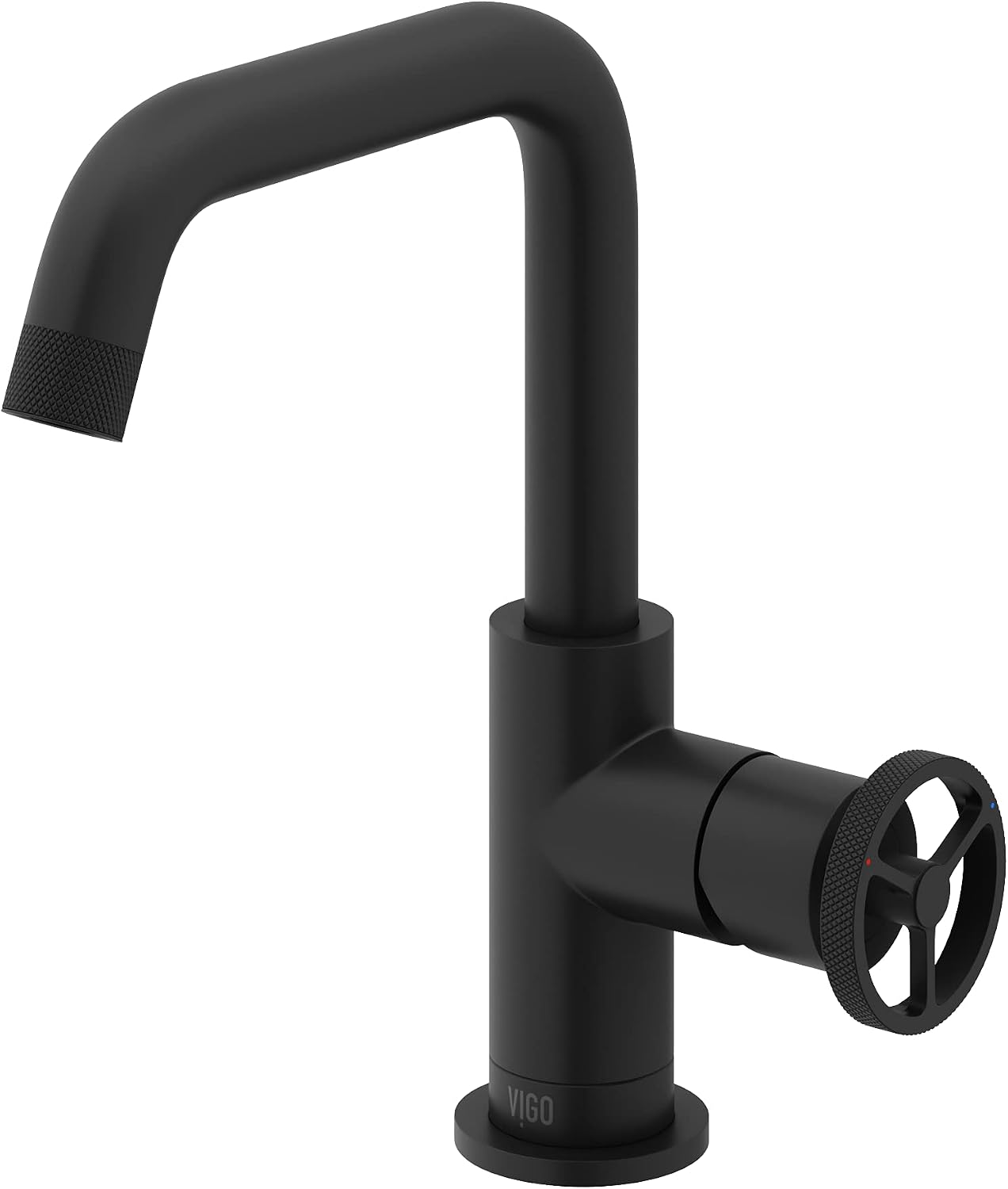VIGO Cass Single-Handle Single-Hole Mount Bathroom Sink Faucet, 9-Inch, Matte Black, Modern Design, Solid Brass, 1.2 GPM WaterSense & Ceramic Disc Valve, Corrosion-Resistant