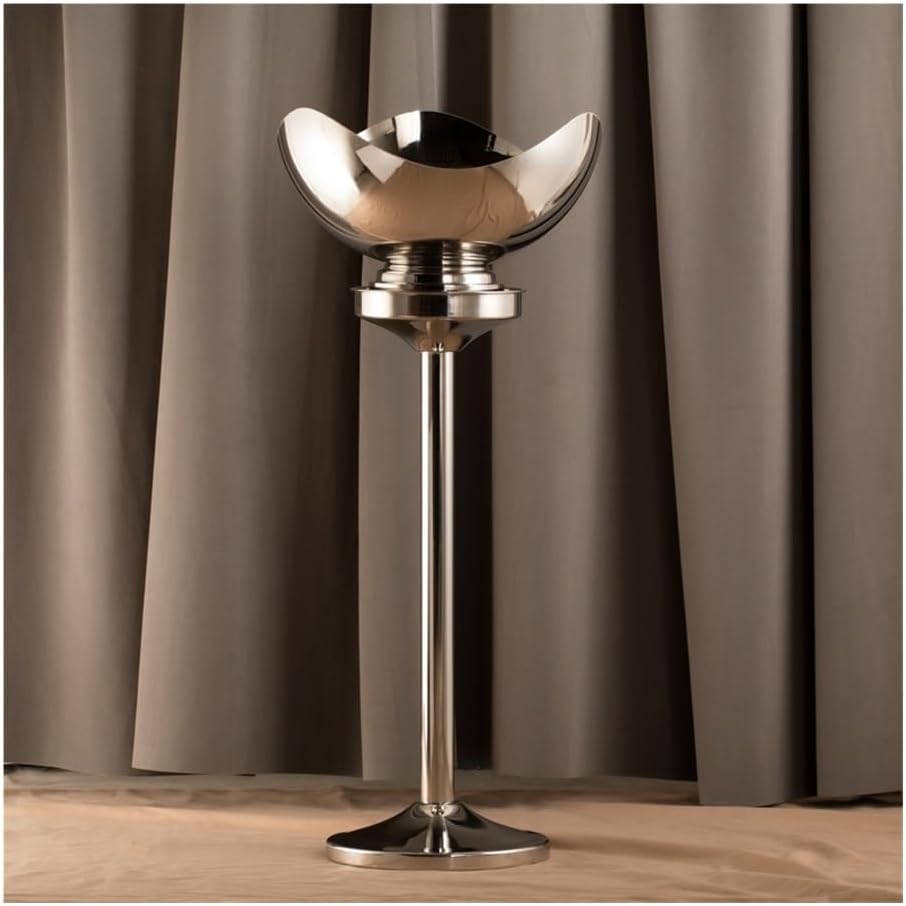 Ice Bucket, Large Ice Bucket for Floor Home Bar Chill Cooler with Handle Ice Buckets for Parties(Silver)