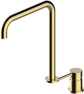 Widespread Kitchen Faucet 7 Pipe Long Water Tap Deck Mounted Kitchen Sink 360 Rotation Cold Hot Mixer(Black)