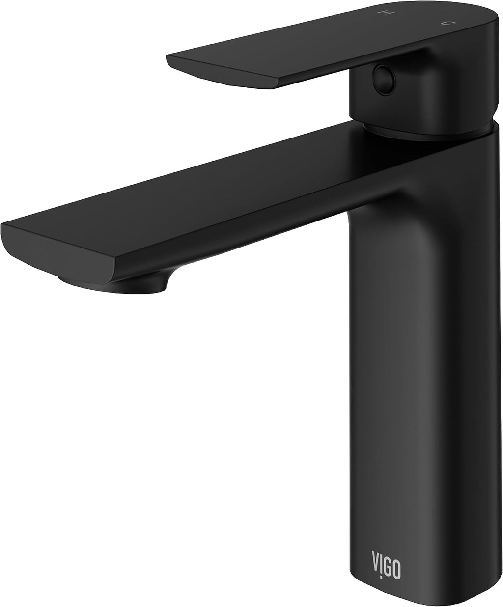 VIGO Davidson Single-Handle Single-Hole Mount Bathroom Sink Faucet, 6-Inch, Matte Black, Modern Design, Solid Brass, 1.2 GPM WaterSense & Ceramic Disc Valve, Corrosion-Resistant