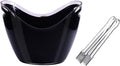 Ice Bucket 8 Liter Acrylic Ice Bucket with Ice Tongs, Plastic Tub Oval Storage Bucket Ice Buckets for 2 Wine or Champagne Bottles Ice Bucket Ice Buckets For Parties(Orange)