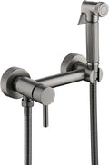 Handheld Bidet Sprayer for Toilet Brass Bathroom Cloth Diaper Set with Cold and Hot Water, Wall Mounted Kit for Feminine Hygiene,Brushed Gold(Gris)