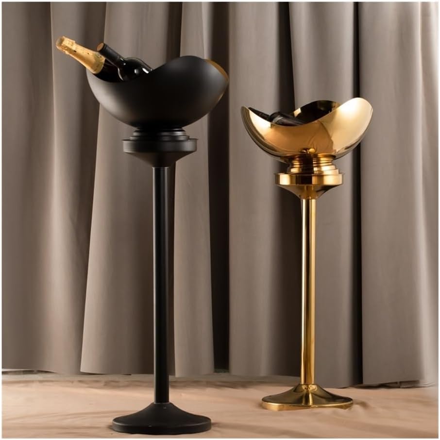 Ice Bucket, Large Ice Bucket for Floor Home Bar Chill Cooler with Handle Ice Buckets for Parties(Gold)
