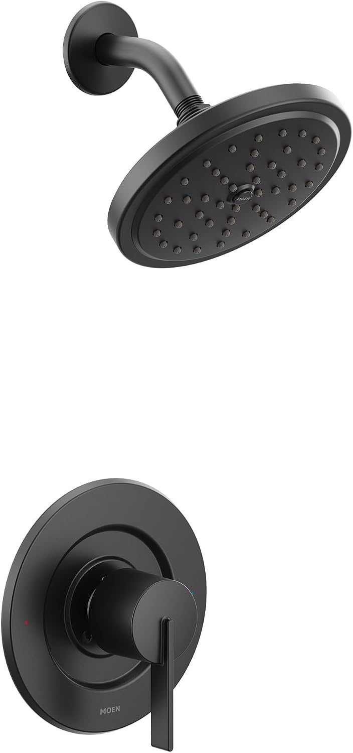 Moen Cia T2262EPBL Posi-Temp Rain Shower 1-Handle with Eco-Performance Shower Only Faucet Trim Kit, Valve Required,
