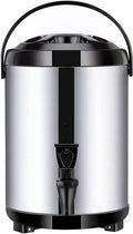Hot Water Dispenser With Faucet, Stainless Steel, 6L/8L/10L/12L, Commercial Large Coffee Urn Insulated Barrel, Insulated For 10-12 Hours (Color : Black, Size : 12L)