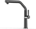 3 Way Pull Out Kitchen Faucet Brass 360° Swivel Single Handle 3 Way Filter Faucet for Kitchen Sink-Grey