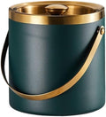 Ice Bucket, 3L Stainless Steel Ice Bucket, Double Insulated and Cooled Ice Bucket Ice Buckets for Parties(Green)