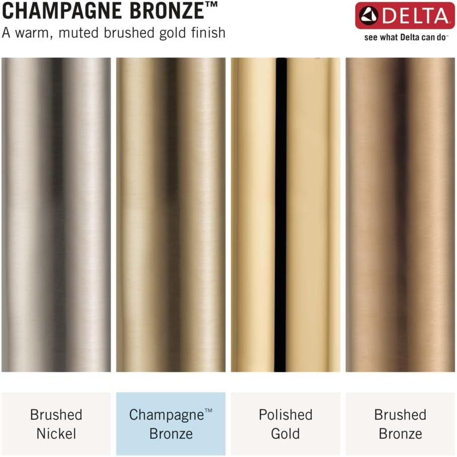 Delta Leland Brushed Gold Touch Kitchen Faucet with Pull Down Sprayer, Traditional Single Hole Touch On Kitchen Sink Faucet, Single Handle, Champagne Bronze 9178T-CZ-DST