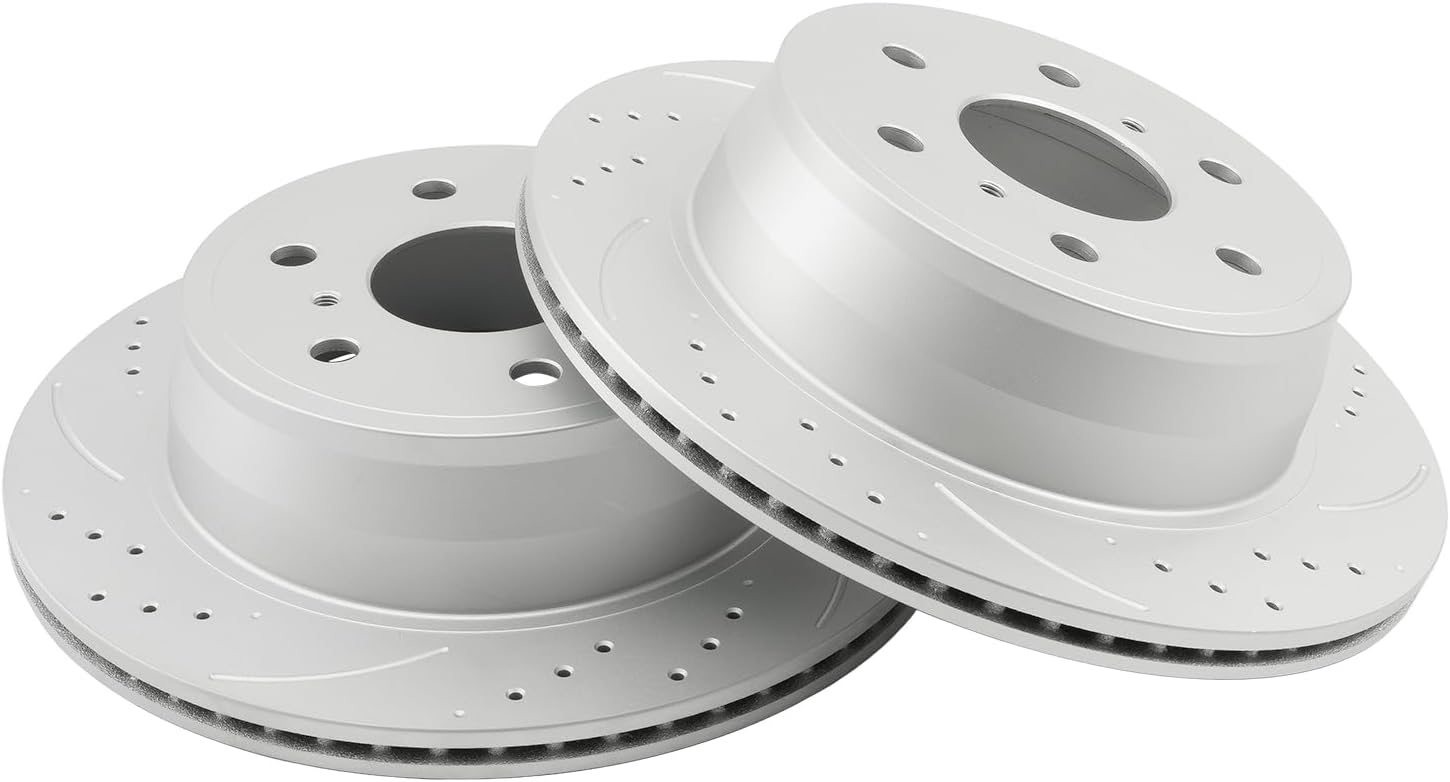 KAC 13.58 inch(345mm) Rear Brake Rotors for Chevrolet 2007-2009 2014-2020 Tahoe, Chevrolet 2007-2009 Silverado 1500, Chevrolet 2010-2013 Silverado 1500 5.3L,Automotive Replacement Brake Rotors,55133