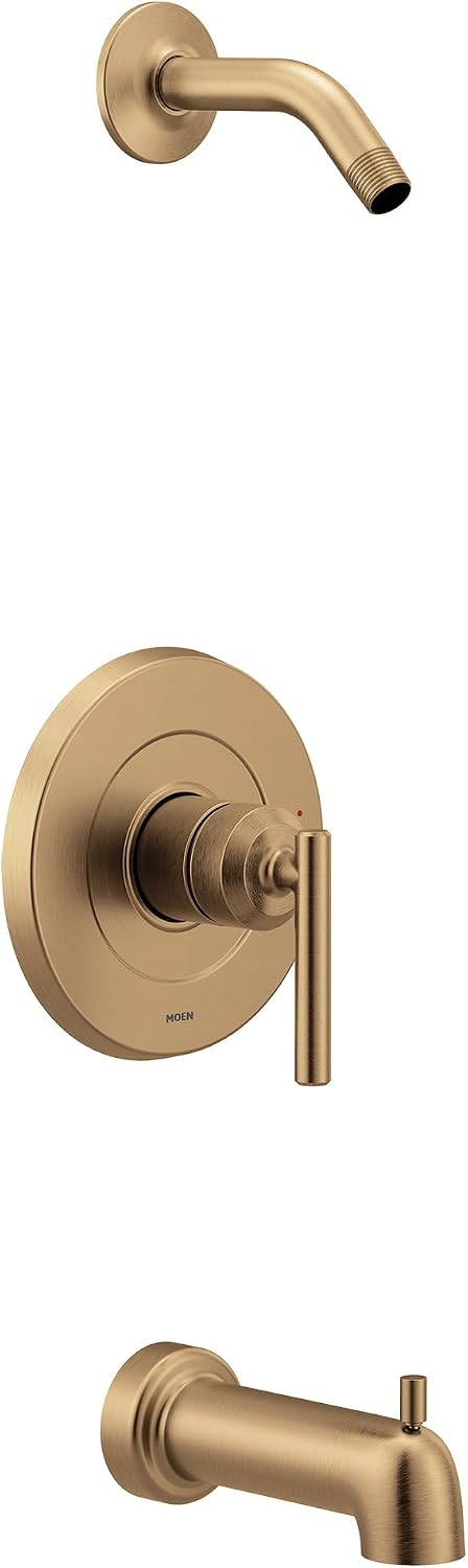 Moen Gibson Bronzed Gold M-CORE 2-Series Shower Trim Kit with Handle, Arm, and Tub Spout, Valve and Showerhead Sold Separately, UT2903NHBZG