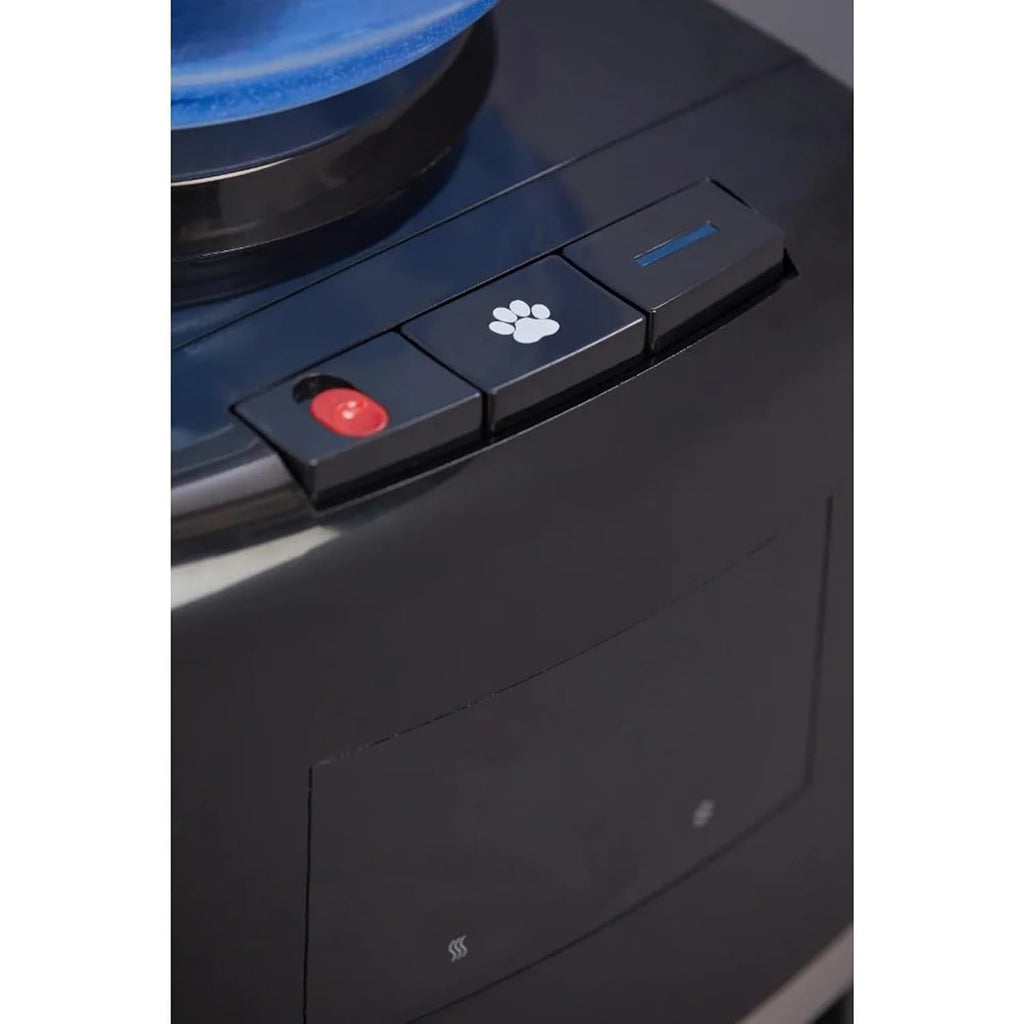 Hot and Cold Water Dispenser Water Dispenser Top Loading Hot/Cold Temperature Black and Stainless Steel