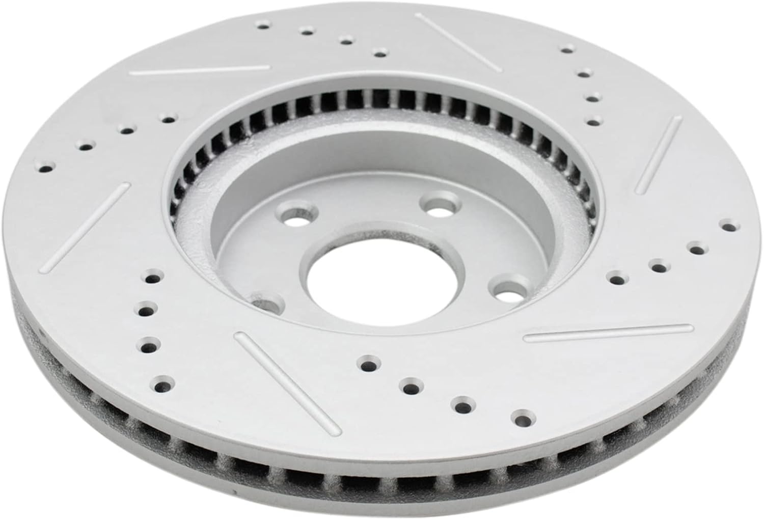 TRQ Performance Front Brake Pad and Rotor Set Ceramic G Coated Drilled Slotted Rotors Compatible with 2013-2020 Ford Fusion 2013-2016 Lincoln MKZ