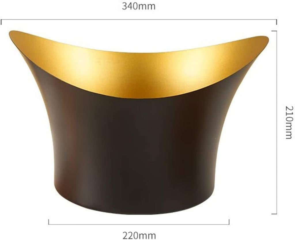 GLigeT ice Cube Bucket Large 9L Stainless-Steel Beverage Tub, Black Insulated Drink Tub and Ice Bucket with Double Handles, Drink Chiller for Parties ice Buckets for Bars