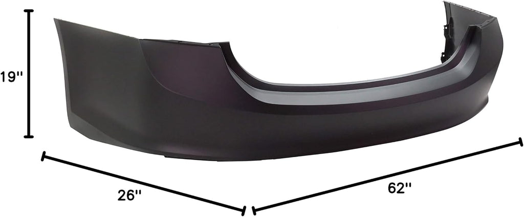 Garage-Pro Rear Bumper Cover For Chevrolet Malibu 2016-2018, Models Without Parking Aid Sensor, Primed Rear Car Accessories GM1100979