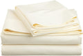 Pure 1000 Thread Count Egyptian Cotton- Sateen Weave- Olympic Queen(66' X 80') Ivory Sheet Set - 4-Piece 14'-18' Inches Standard Drop Length Elastic Bounded