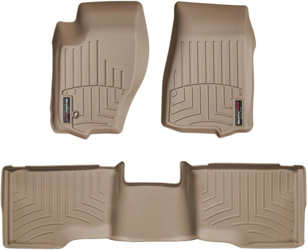WeatherTech Custom Fit FloorLiners for Jeep Commander, Grand Cherokee, 1st & 2nd Row (45013-1-2), Tan