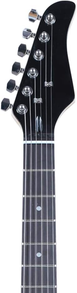 Full Size Electric Guitar Kit,39 Inch Beginner Electric Guitar,Complete Electric Guitars Set with Bag, Shoulder Strap, Power Wire, Wrench Tool,Tremolo Arm and Picks,White and Dark Blue