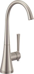 Moen Spot Resist Stainless Kurv One-Handle High Arc Single Mount Cold Water Beverage Faucet with Optional Filtration System, S5560SRS