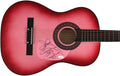 JOJO SIWA SIGNED AUTOGRAPH FULL SIZE PINK ACOUSTIC GUITAR W/JAMES SPENCE JSA AUTHENTICATION - DANCE MOMS BREAKOUT STAR, DANCING WITH THE STARS, THE J TEAM, BOOMERANG, KID IN A CANDY STORE