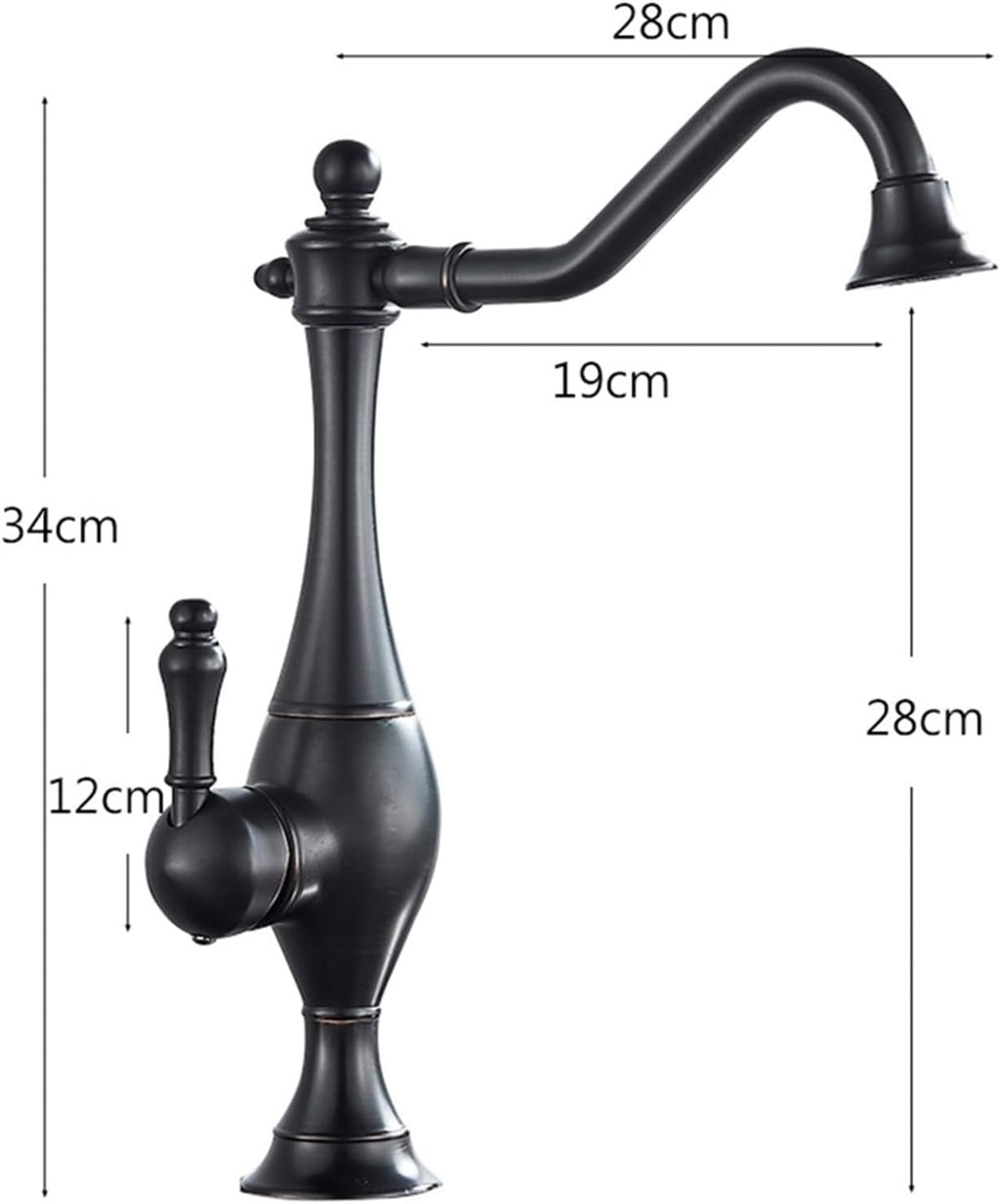 Kitchen Faucets 360 Rotate Kitchen Mixer Tap Cold Hot Water Crane Sink Taps Basin Faucet(Oil Rubbed Bronze)