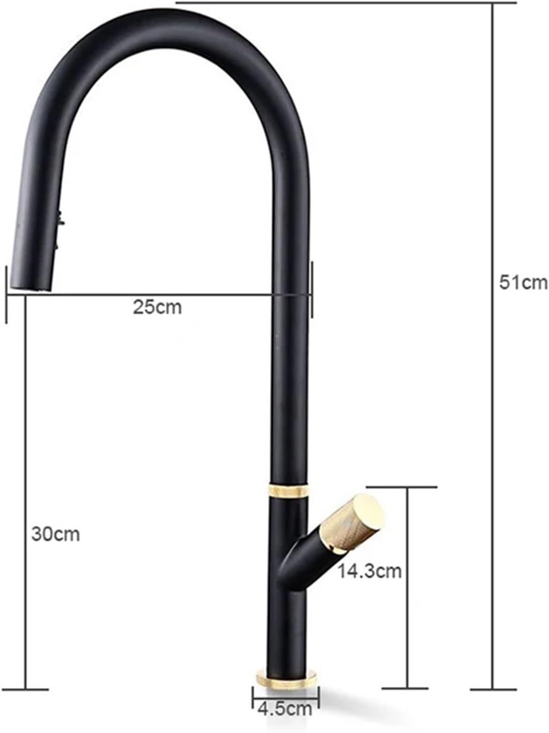 Pull-Out Kitchen Faucet 360 Rotation Hidden Nozzle Hot and Cold Water Sink Mixer Tap Deck Mounted Luxury Wash Tap(Chrome)