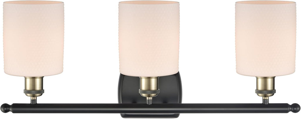 Innovations 516-3W-BK-G116 3 Light Bathroom Fixture, Matte Black
