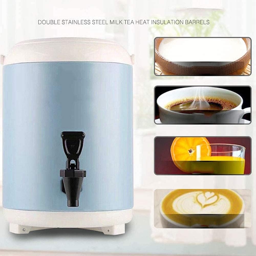 Stainless Steel Hot and Cold Water Dispenser Urn Boiler - Portable Large Capacity Sealing Teapot with Faucet for Catering, Office, Hotels, Party