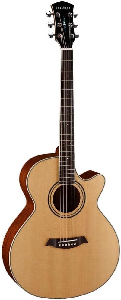 Parkwood S67 Grand Concert Cutaway Semi Acoustic Guitar - Natural