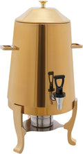 13L/3.4 Gal Hot Beverage Dispenser Can with Faucet,110V Electric Coffee Urn with 2 Heating Methods,95-185℉ Stainless Steel Hot Drinks Dispenser for Hotel Restaurant (Gold)