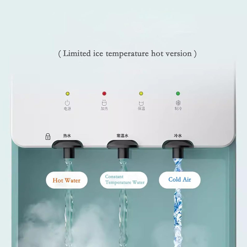 hot Water dispensers Household Desktop Water Dispenser with Refrigeration and Heating Desktop Office Children's Lock and Bucket Integrated Machine Instant hot Water Dispenser (Color : B-Ice Warm)