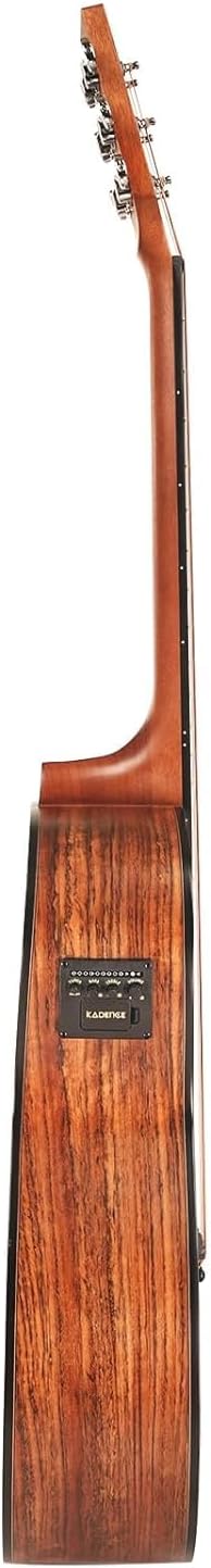 Kadence Electric Acoustic Guitar A06EQN (Ash Wood) - Semi Acoustic Guitar with Pickup, Inbuilt Tuner, Capo, Strings, Picks, Strap, Cable and Padded bag - Electro Guitars for Beginners & Professionals