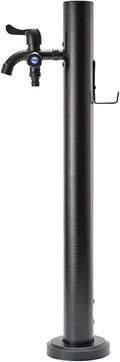 Garden Water Column Outdoor Post Faucet Freestanding with Hose Stand Water Dispenser Hydrant with Double Outlet Water Pipe Seat for Washing and Watering
