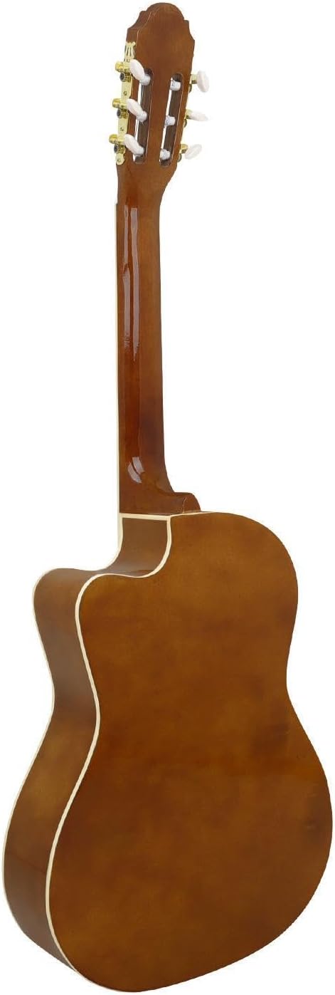 Acoustic Guitar for Beginners - Portable Travel Guitar with Steel Strings, Compact Size for Easy Learning and Performance- Dark Yellow