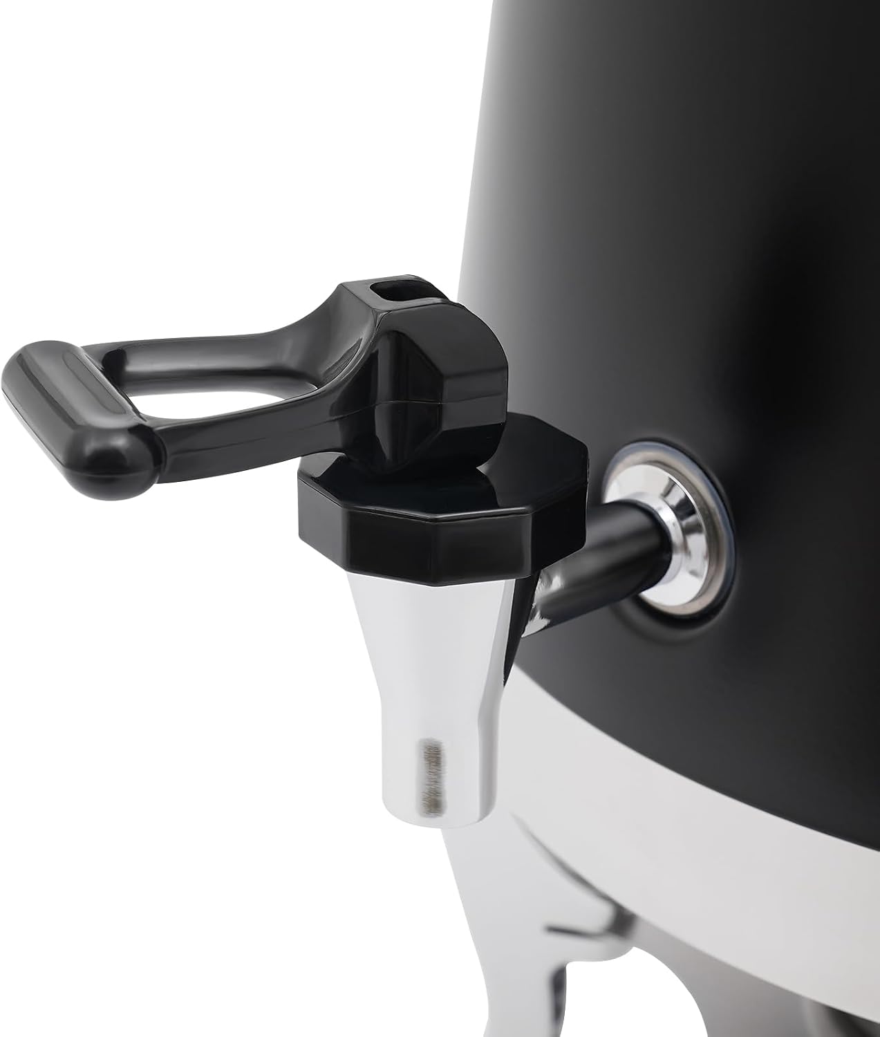 Coffee Urn With Fuel Holder, 3.5 Gallon/13L Stainless Steel Beverage Dispensers for Coffee Tea Hot Water, Hot Drink Dispenser with Stand, Chafer Urn with Spigot for Parties Catering (Black)