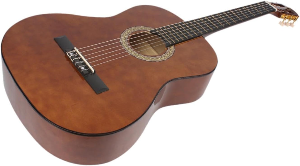 YIJU 39' Wood Classical Guitar Music Instrument Lightweight Full Size 6 Strings Acoustic Guitar for Children Students Boys Girls, Wood color