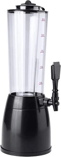 Drink Dispenser 2.5l Beverage Dispenser with Detachable Ice Tube Drink Dispenser with Faucet Buffet Drink Machine Picnic Bar Water Dispenser Beautiful Practical Beer (Black)