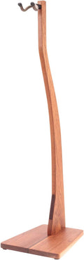 Zither Wooden Bass Guitar Stand - Handcrafted Solid Mahogany Wood Floor Stands Best for Electric Bass Guitars, Made in USA