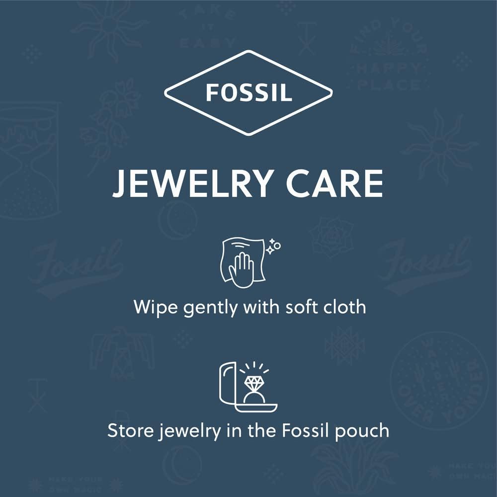 Fossil Women's Gold-Tone Stainless Steel Pendant Chain Necklace for Women