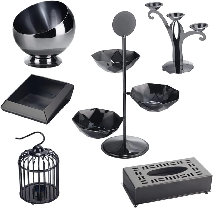 Stainless Steel Set Bar KTV Table Top Supplies Ice Bucket Paper Towel Rack Fruit Plate Ashtray
