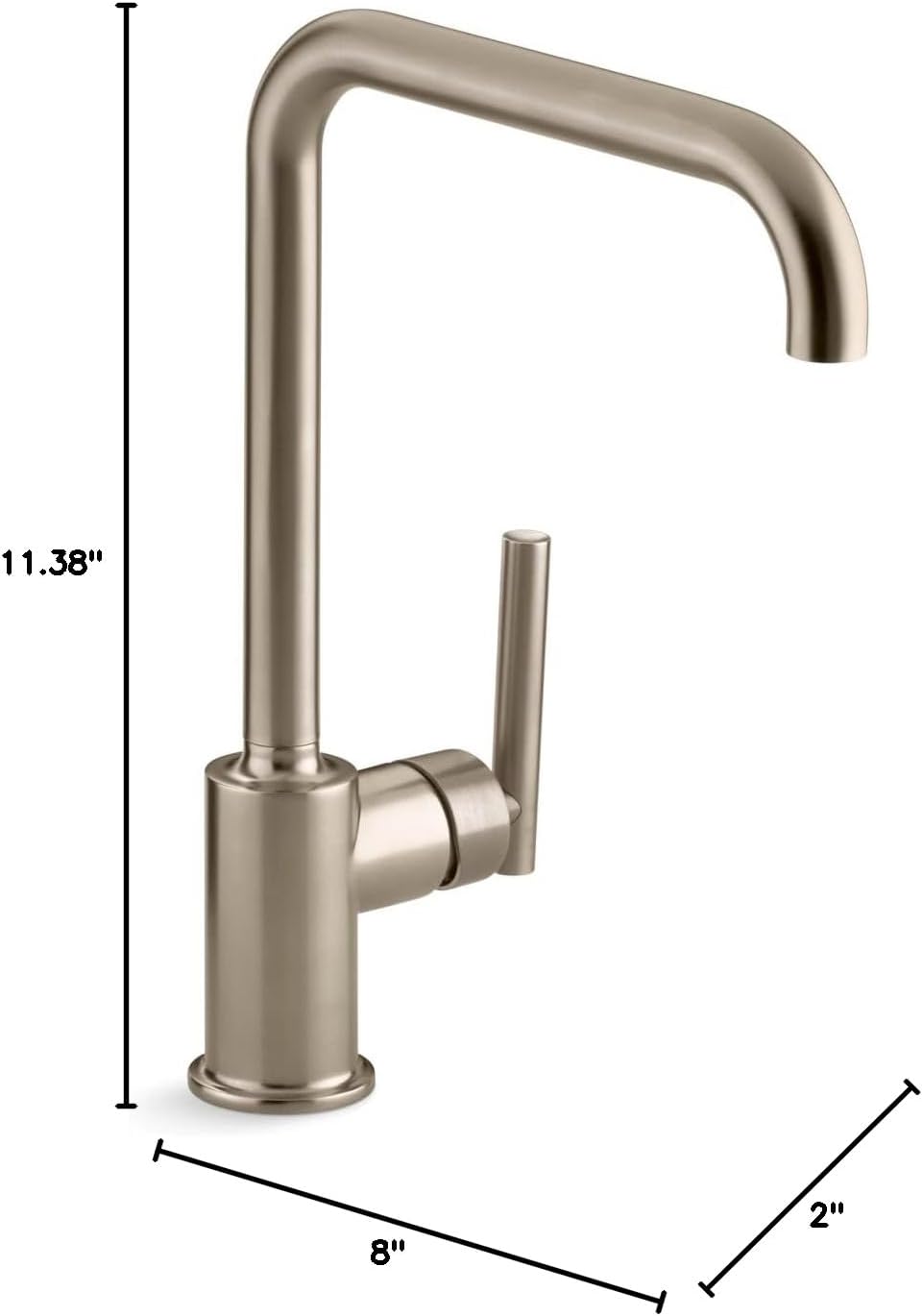 KOHLER Purist Single-Handle Kitchen Sink Faucet