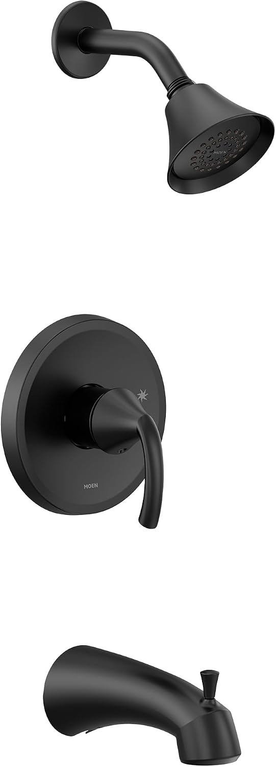 Moen UT2743EPBL Glyde M-CORE 2-Series 1-Handle Tub and Shower Trim Kit, Valve Required, Matte Black