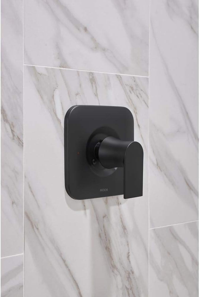 Moen Genta Single-Handle 1-Spray Tub and Shower Faucet in Matte Black (Valve Included)