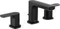 Moen Rizon Matte Black Two-Handle Widespread Bathroom Faucet, Valve Included, TV6920BL